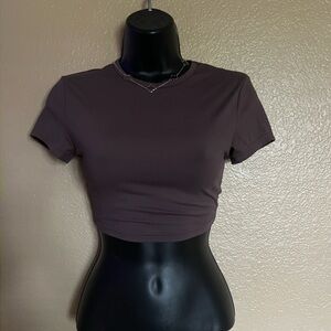 Women's Brown Crop Top